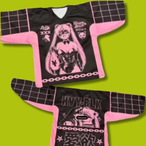 HVY BLK Sailor Moon Jersey RARE - Picture 1 of 7